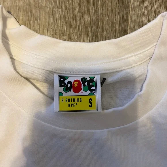 A Bathing Ape Bape White Short Sleeve Shirt - Picture 2 of 7
